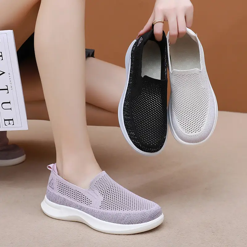 Women's Spring and Autumn New Breathable Wear-Resistant Non-Slip Versatile Fashion Slip-On Shoes Cross-Border Wholesale Lazy Wear-Resistant Slip-Ons - Image 7