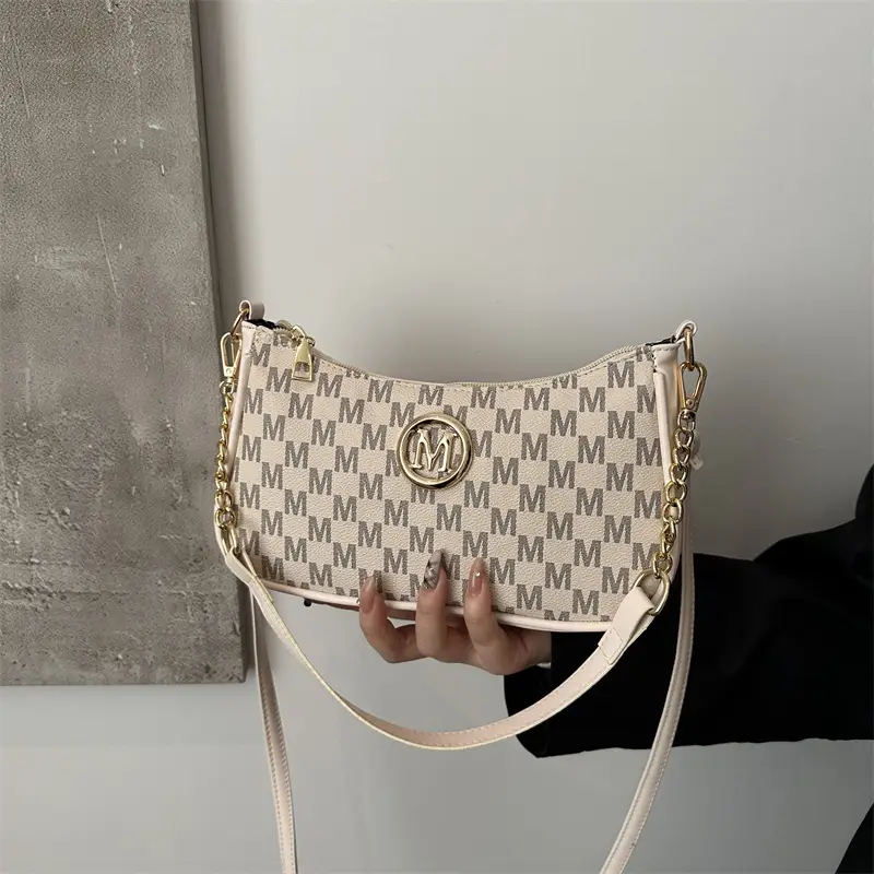 2025 Retro Printed Shoulder Bag Women's Gold Chain - Image 5