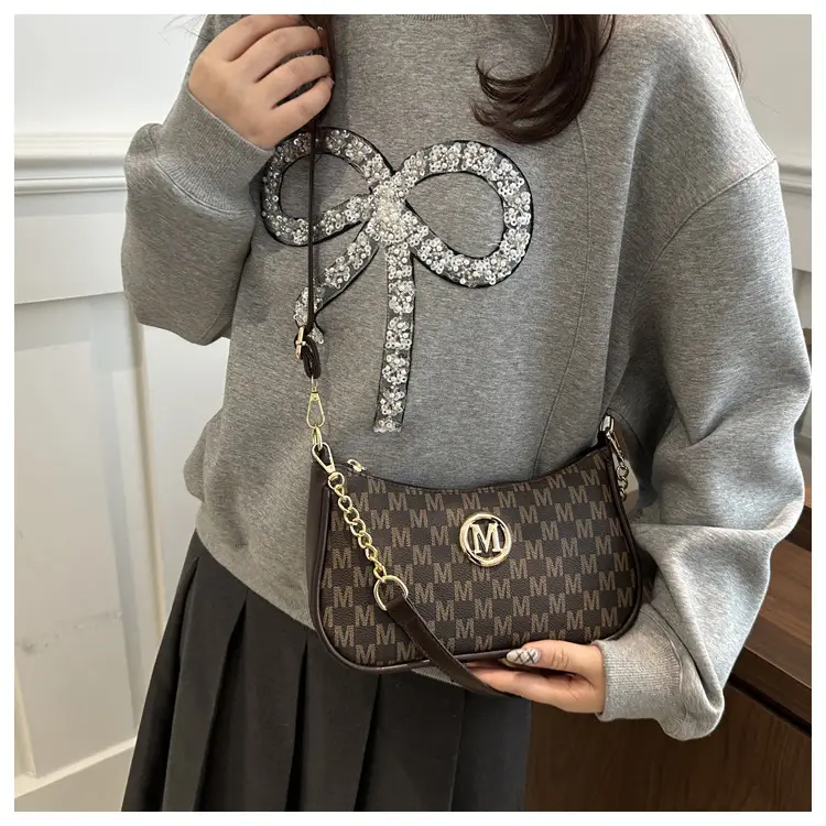 2025 Retro Printed Shoulder Bag Women's Gold Chain — feature 13
