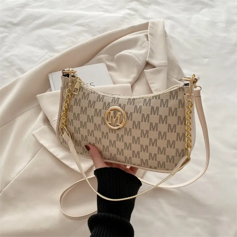 2025 Retro Printed Shoulder Bag Women's Gold Chain - Image 2