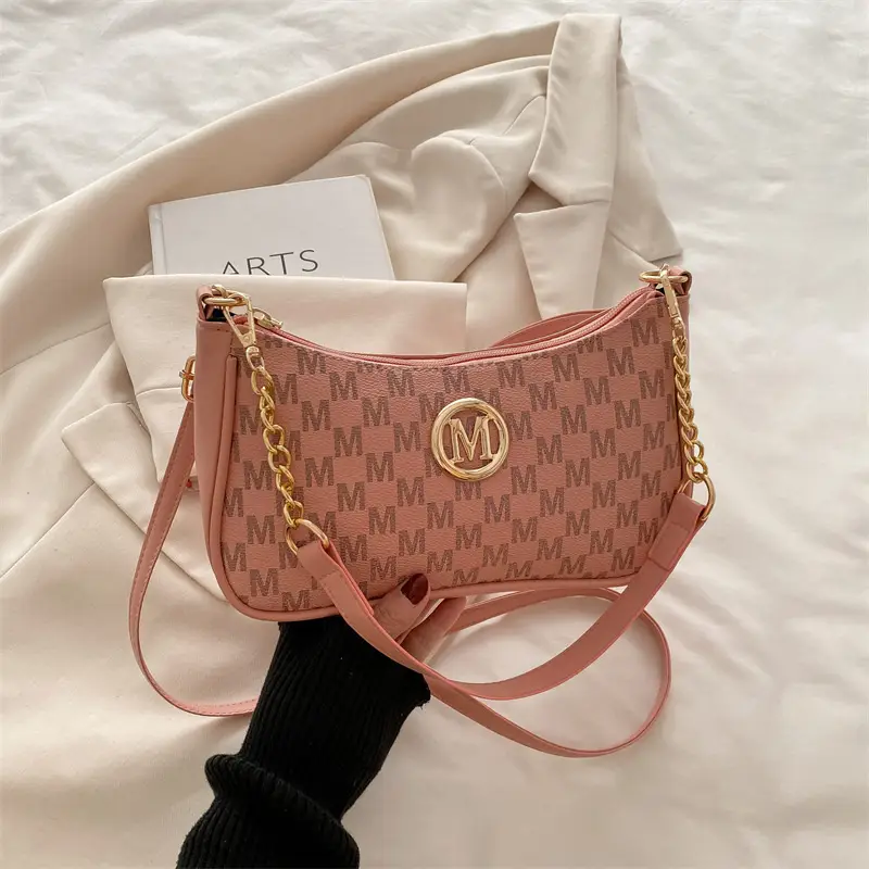 2025 Retro Printed Shoulder Bag Women's Gold Chain - Image 4
