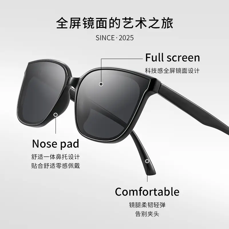 Black Polarized Sunglasses for Women UV400 Protection