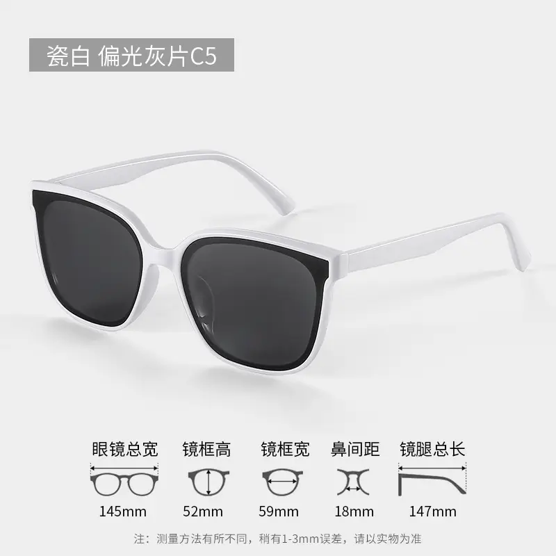 Black Polarized Sunglasses for Women UV400 Protection