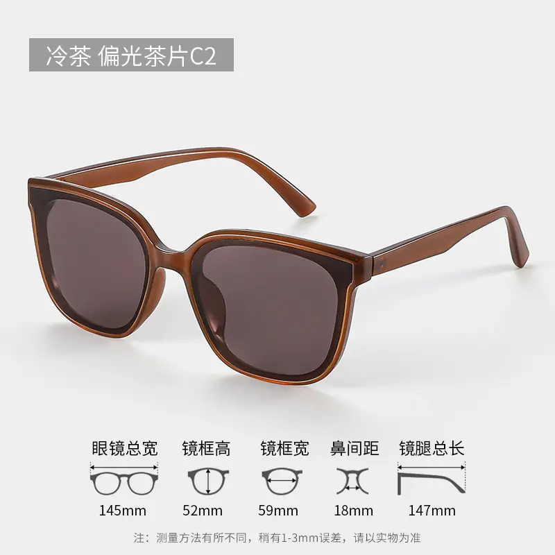 Black Polarized Sunglasses for Women UV400 Protection