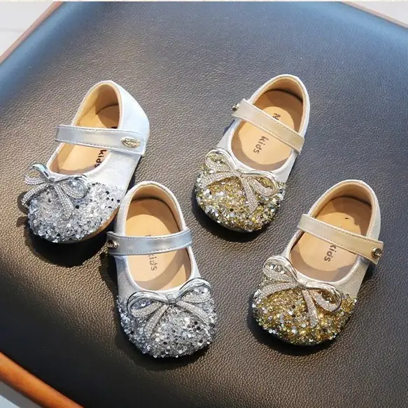 Spring Girls Sequin Mary Jane Baby Shoes All-Match