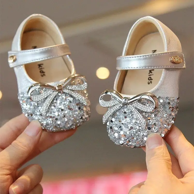 Spring Girls Sequin Mary Jane Baby Shoes All-Match