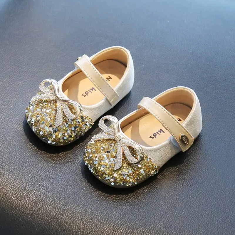 Spring Girls Sequin Mary Jane Baby Shoes All-Match