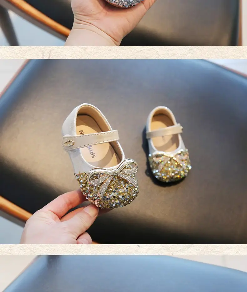 Spring Girls Sequin Mary Jane Baby Shoes All-Match — feature 1