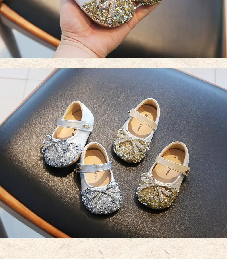 Spring Girls Sequin Mary Jane Baby Shoes All-Match — feature 2