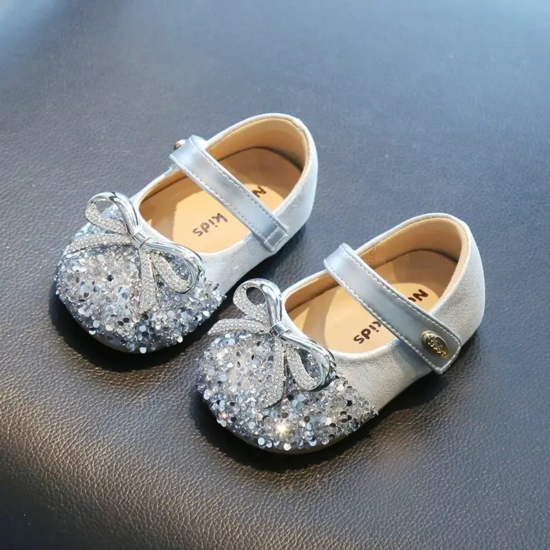 Spring Girls Sequin Mary Jane Baby Shoes All-Match