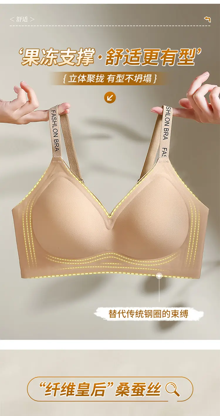 Seamless Back Bra for Women with Push-Up Straps — feature 2