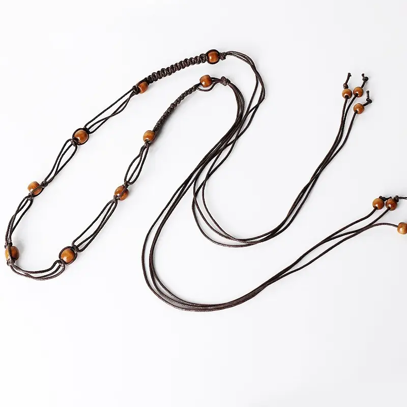Gold Woven Belt Belt for Women Vintage Bohemian Waist Chain Dress - Image 9