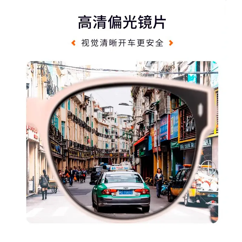 Korean Style Sunglasses Anti-UV 515 Polarized Black - Image 8