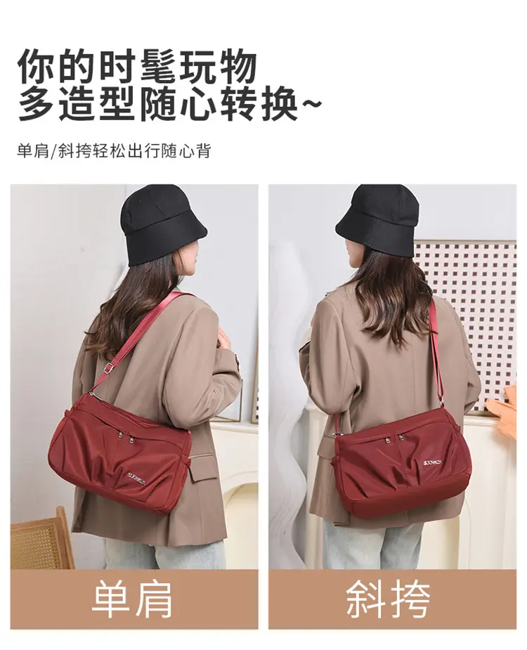 2025 New Nylon Crossbody Bag Women's All-match Casual Multi-layer Small Bag Portable Shoulder Bag — feature 25