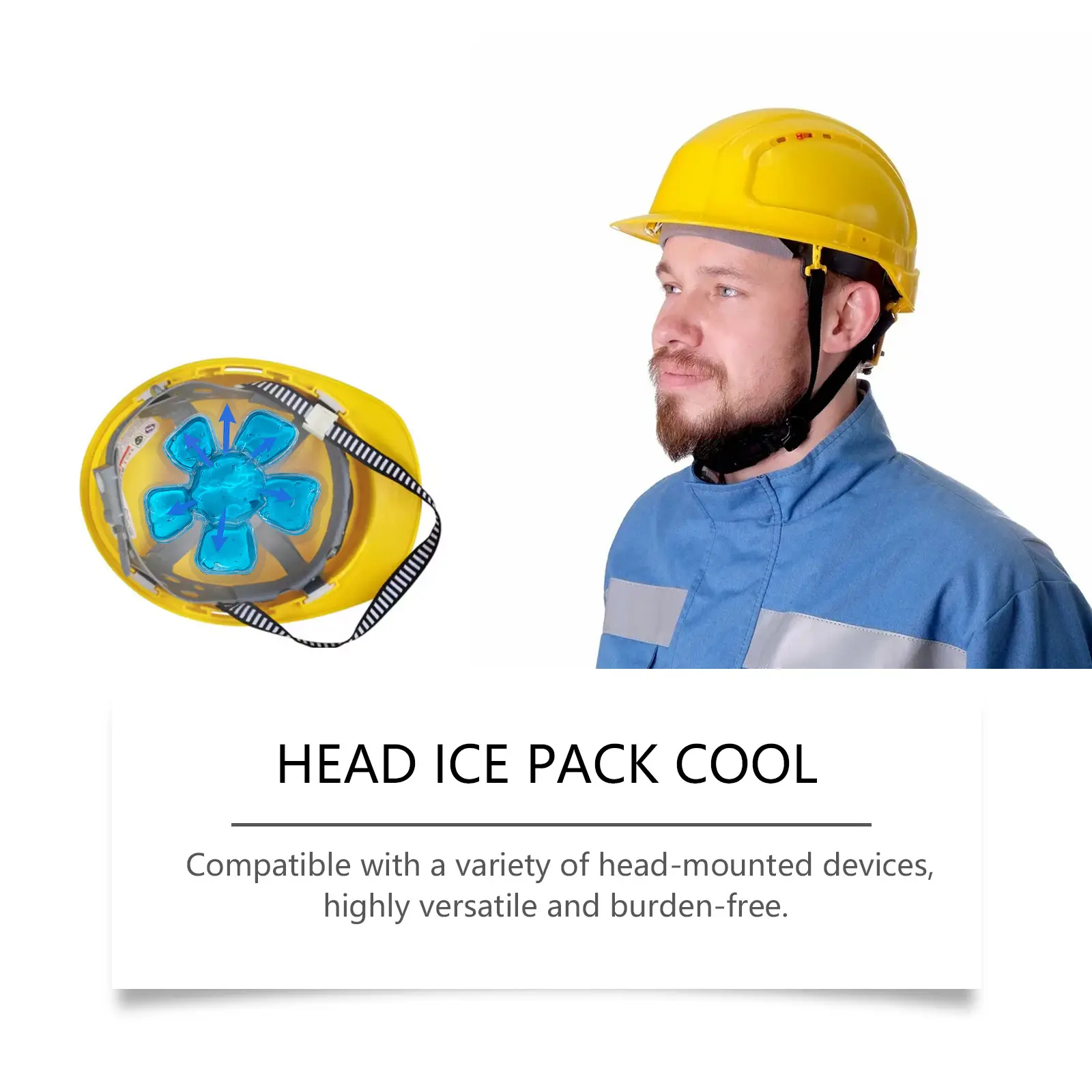 Head Ice Pack for Summer Cooling Gel Cap Pad - Image 3