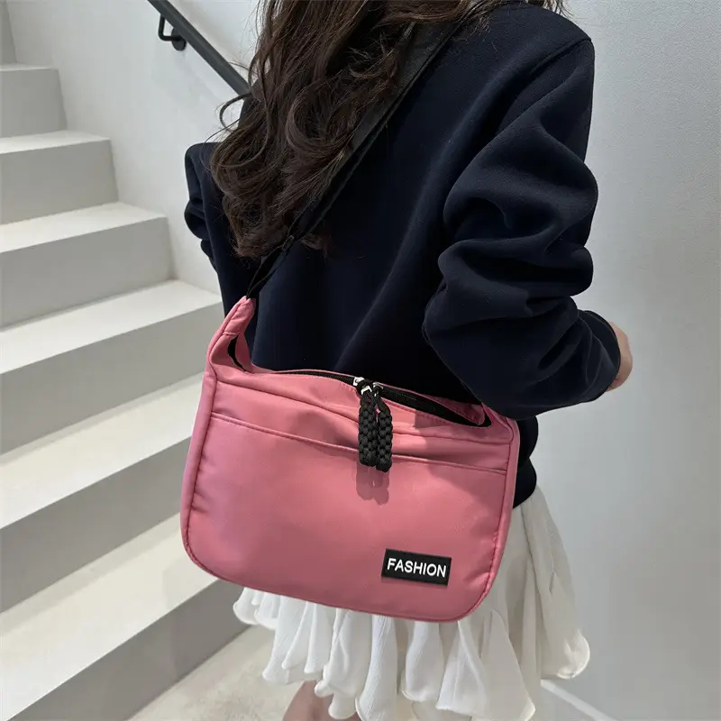 Orange Korean Style Large Capacity Women's Shoulder Bag - Image 7