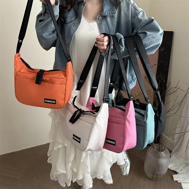 Orange Korean Style Large Capacity Women's Shoulder Bag - Image 9
