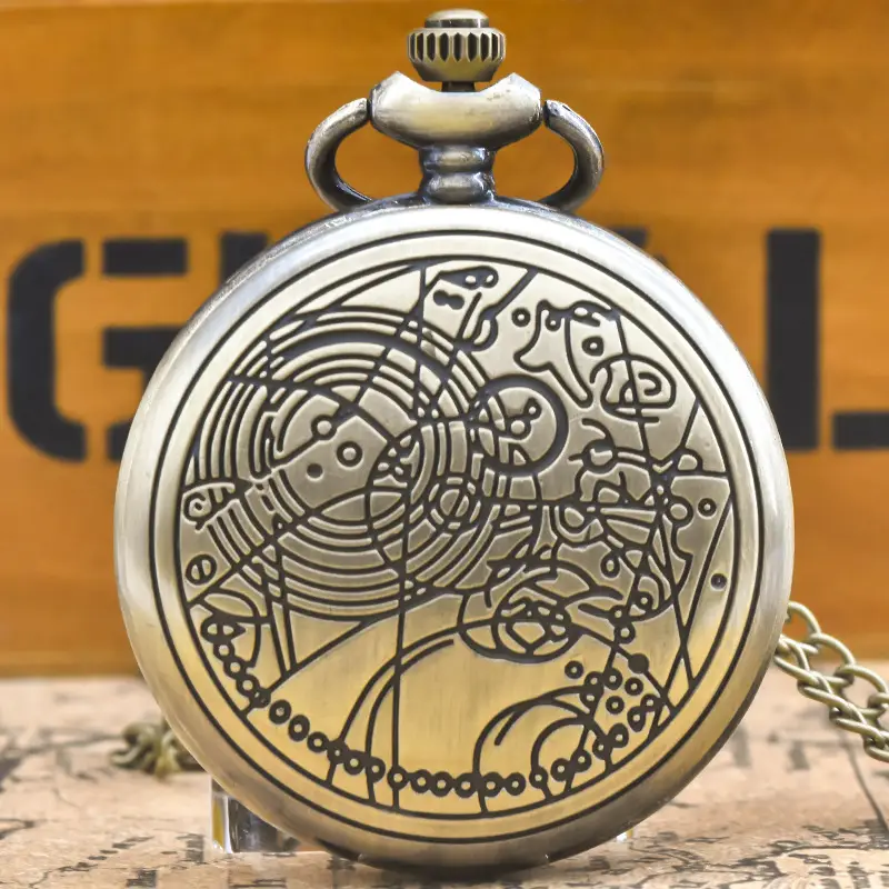 Retro Flip Pocket Watch for Men Women Quartz Chain - Image 26