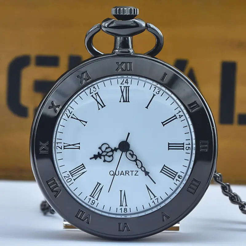 Retro Flip Pocket Watch for Men Women Quartz Chain — feature 16