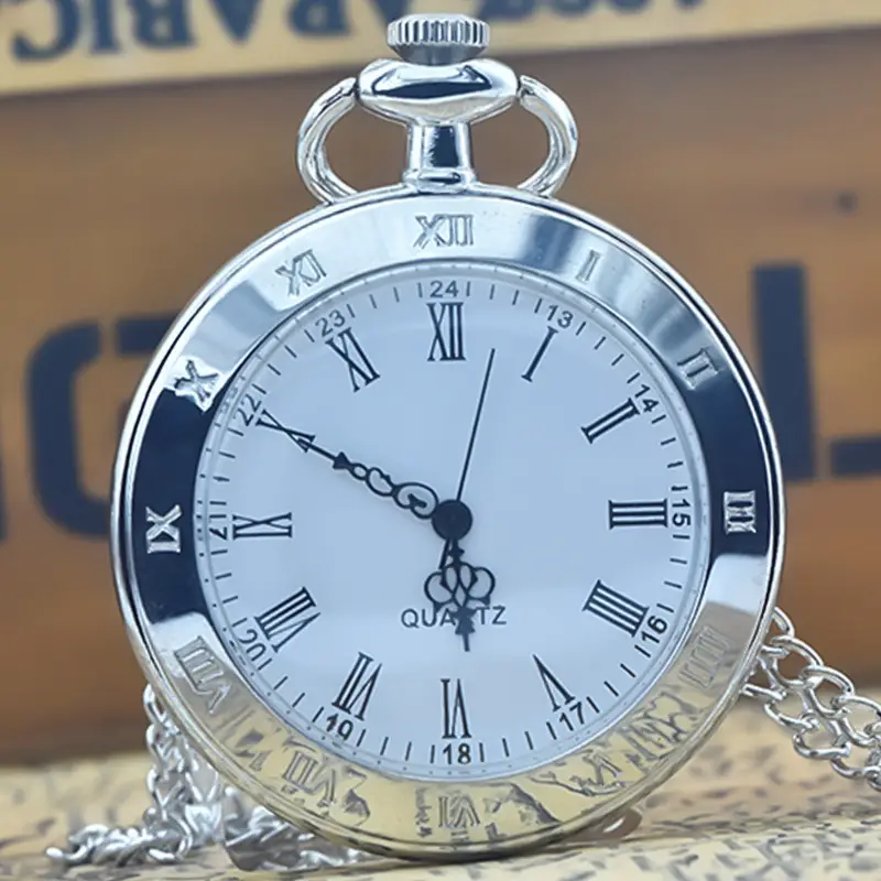 Retro Flip Pocket Watch for Men Women Quartz Chain — feature 17