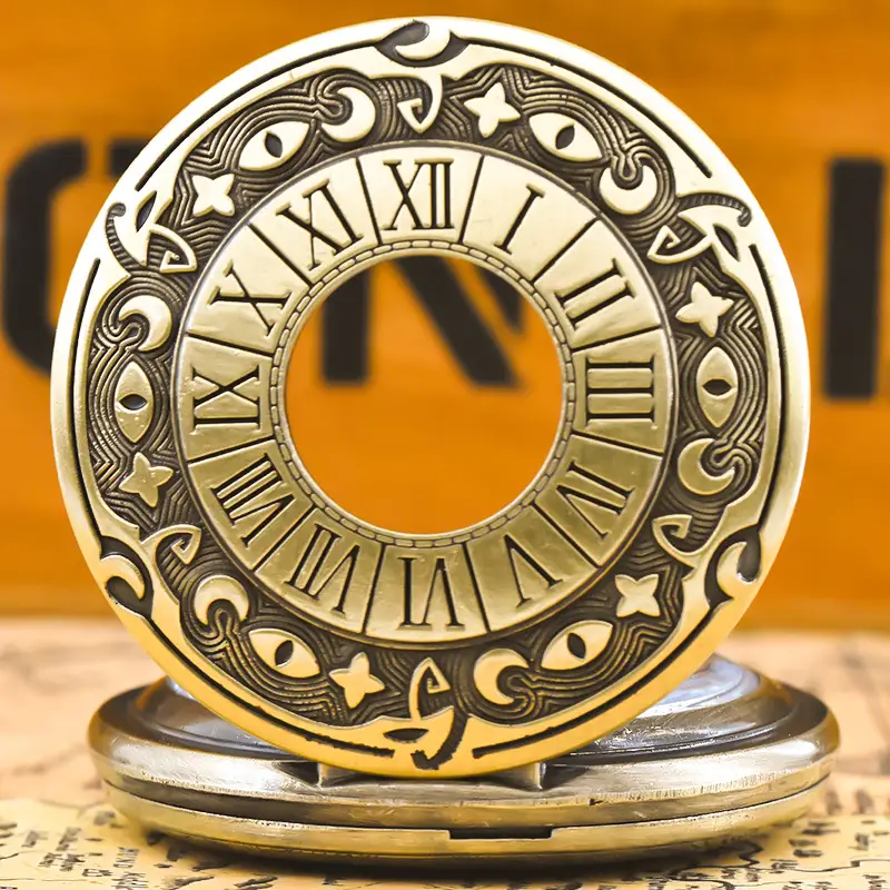 Retro Flip Pocket Watch for Men Women Quartz Chain — feature 19