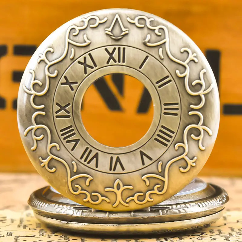 Retro Flip Pocket Watch for Men Women Quartz Chain — feature 21