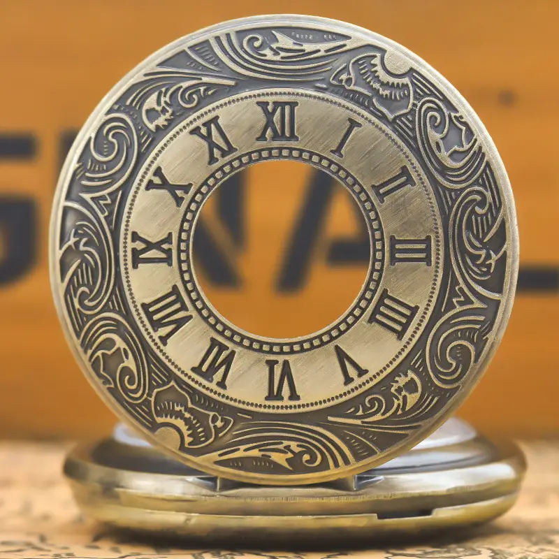 Retro Flip Pocket Watch for Men Women Quartz Chain — feature 25