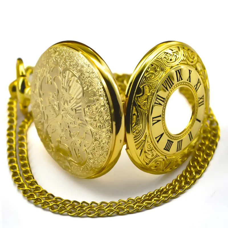 Retro Flip Pocket Watch for Men Women Quartz Chain — feature 28