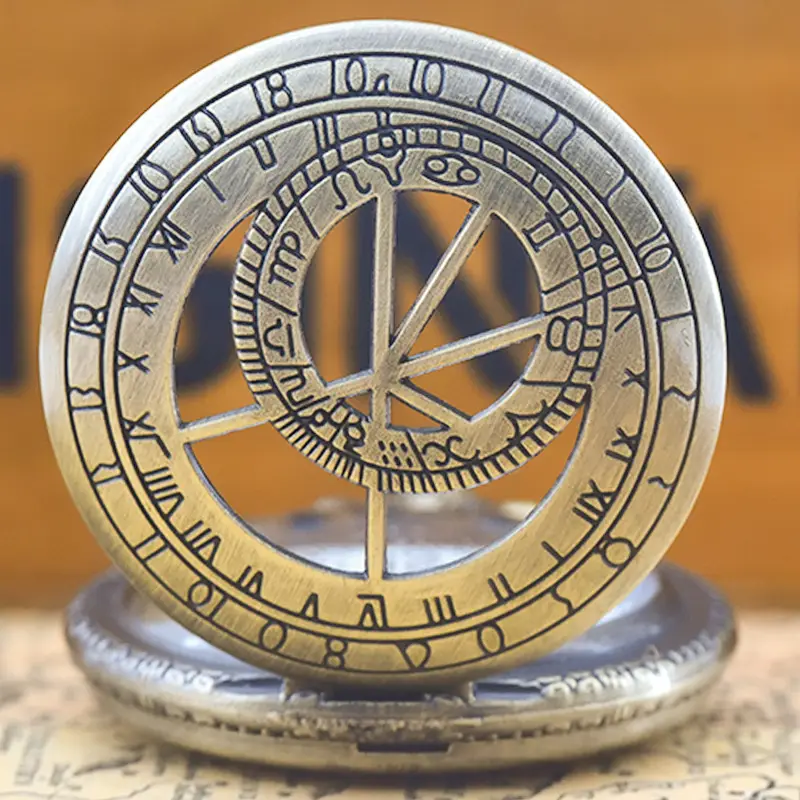 Retro Flip Pocket Watch for Men Women Quartz Chain — feature 35