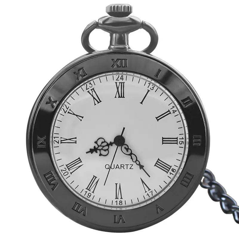Retro Flip Pocket Watch for Men Women Quartz Chain - Image 10