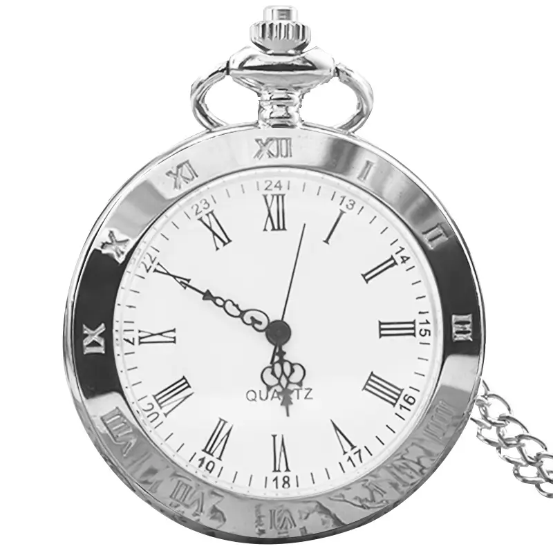Retro Flip Pocket Watch for Men Women Quartz Chain - Image 11