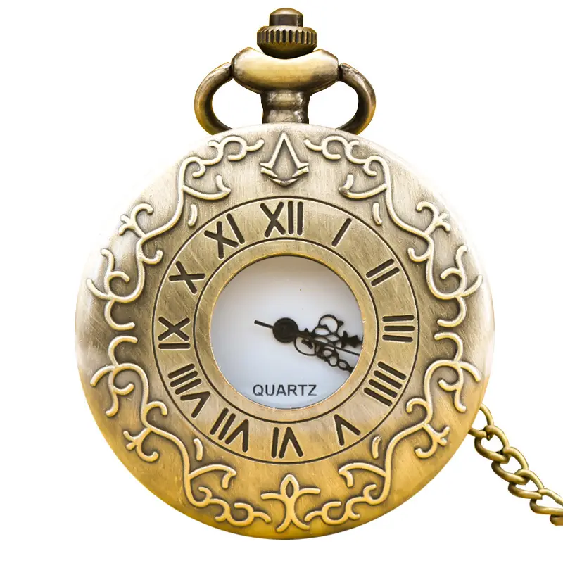 Retro Flip Pocket Watch for Men Women Quartz Chain - Image 13