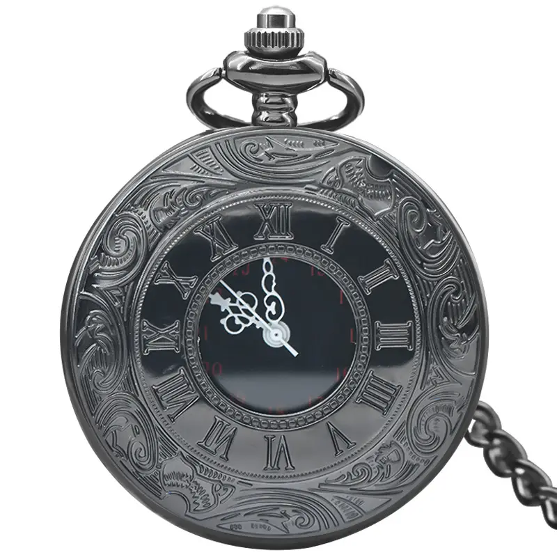 Retro Flip Pocket Watch for Men Women Quartz Chain - Image 18