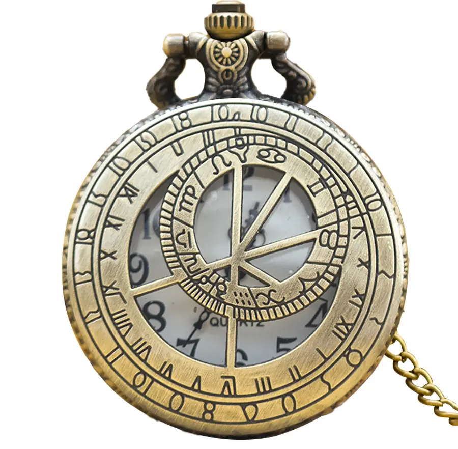 Retro Flip Pocket Watch for Men Women Quartz Chain - Image 20
