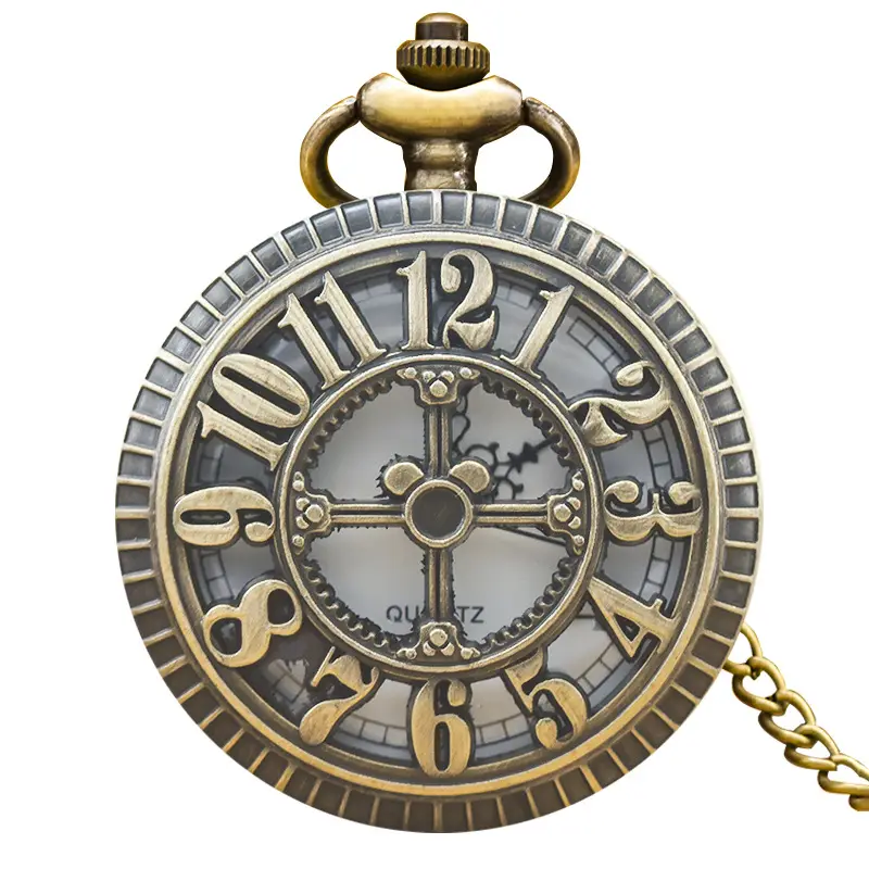 Retro Flip Pocket Watch for Men Women Quartz Chain - Image 21