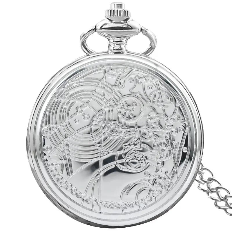 Retro Flip Pocket Watch for Men Women Quartz Chain - Image 3