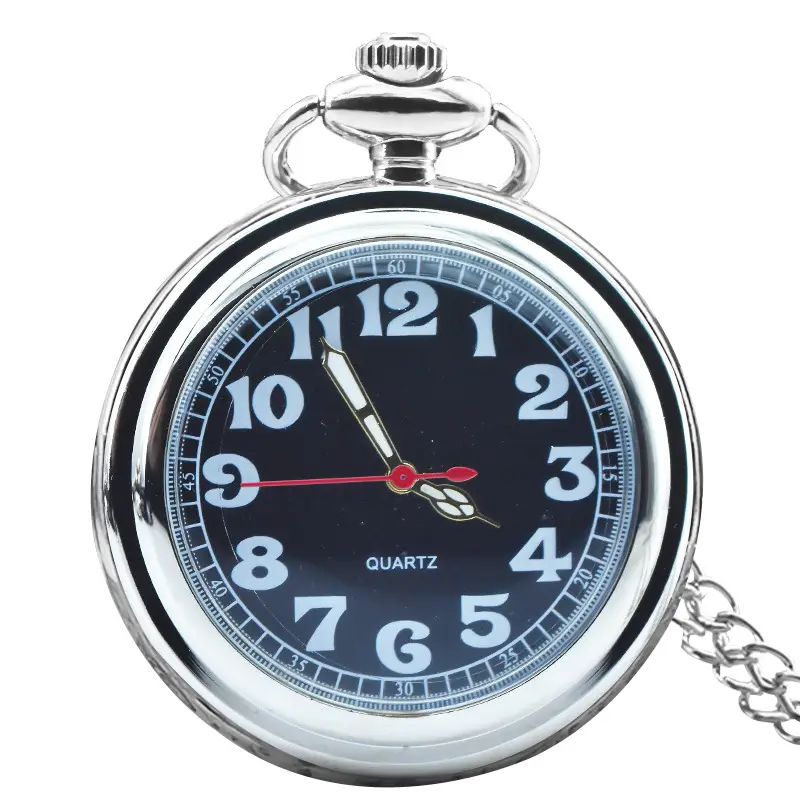 Retro Flip Pocket Watch for Men Women Quartz Chain - Image 4