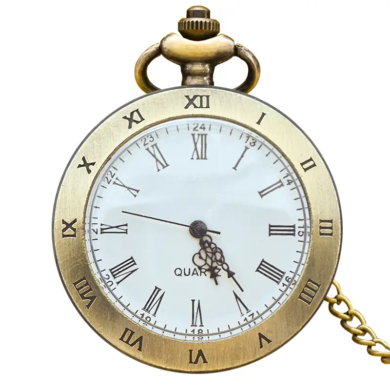 Retro Flip Pocket Watch for Men Women Quartz Chain - Image 8