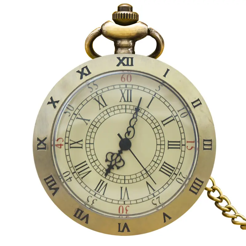 Retro Flip Pocket Watch for Men Women Quartz Chain - Image 9