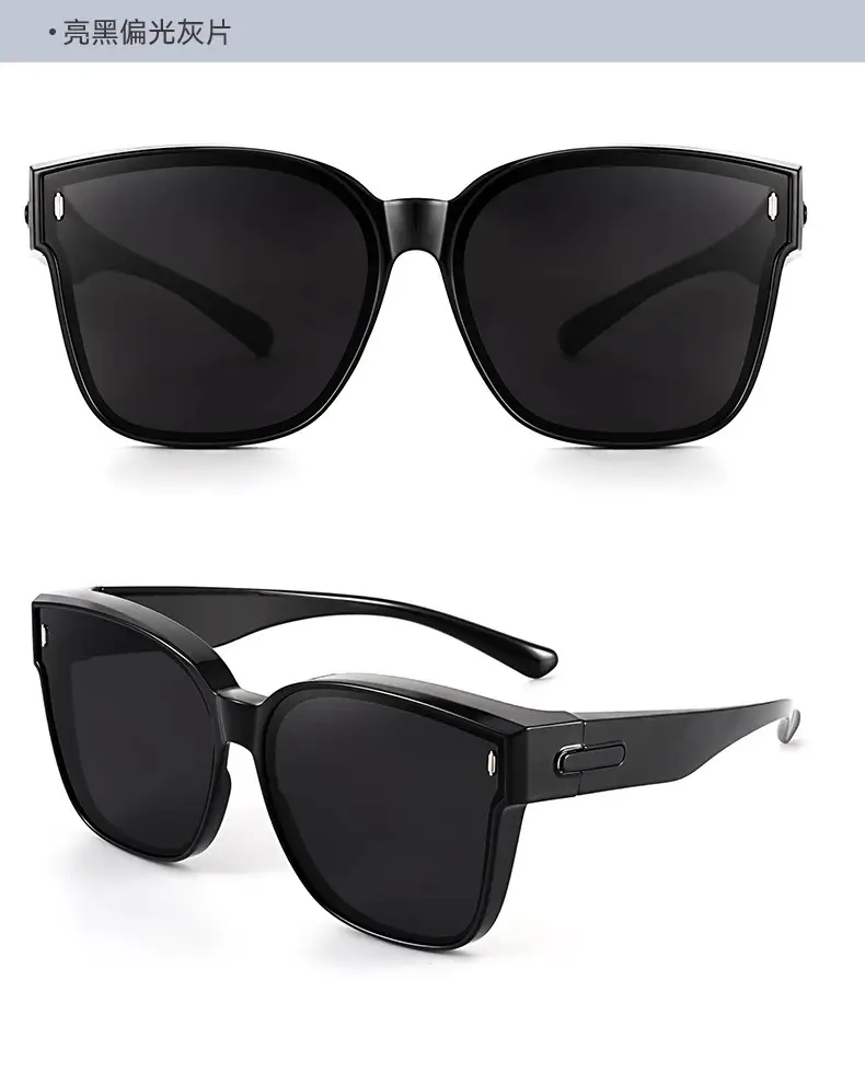 Men Polarized Sunglasses Black Frame Anti-Glare Outdoor β feature 35