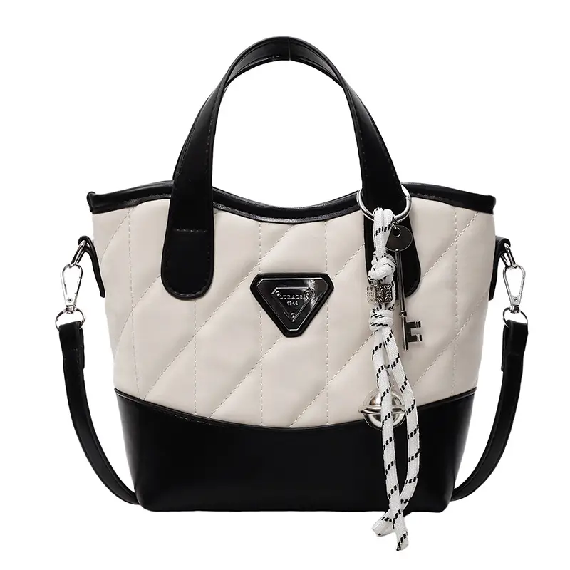 Women's Rhomboid Bag Beige Black Crossbody Shoulder 2025 - Image 8