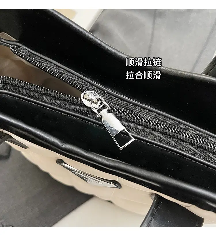 Women's Rhomboid Bag Beige Black Crossbody Shoulder 2025 — feature 6