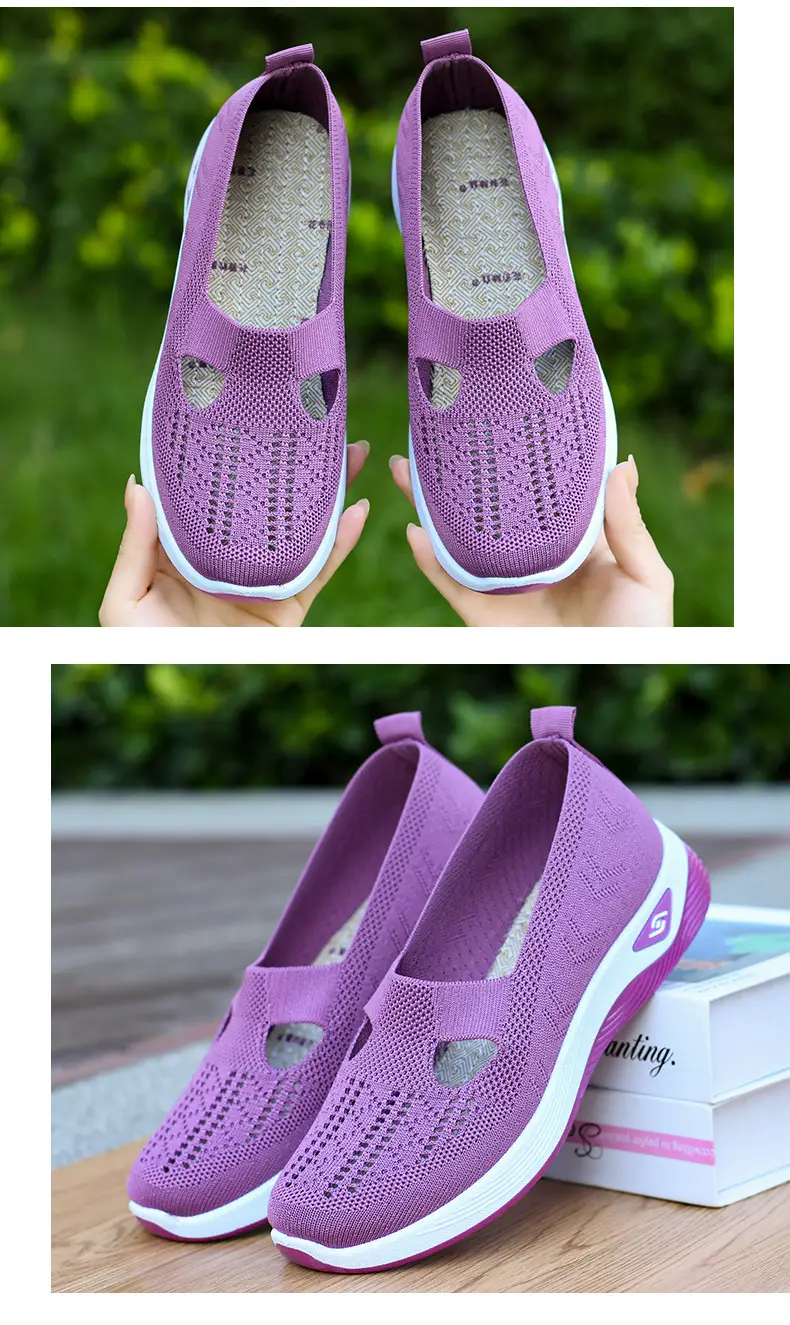 Cross-border generation hair plus size women's shoes breathable comfortable shoes wholesale middle-aged and elderly mother shoes casual mesh shoes children — feature 10