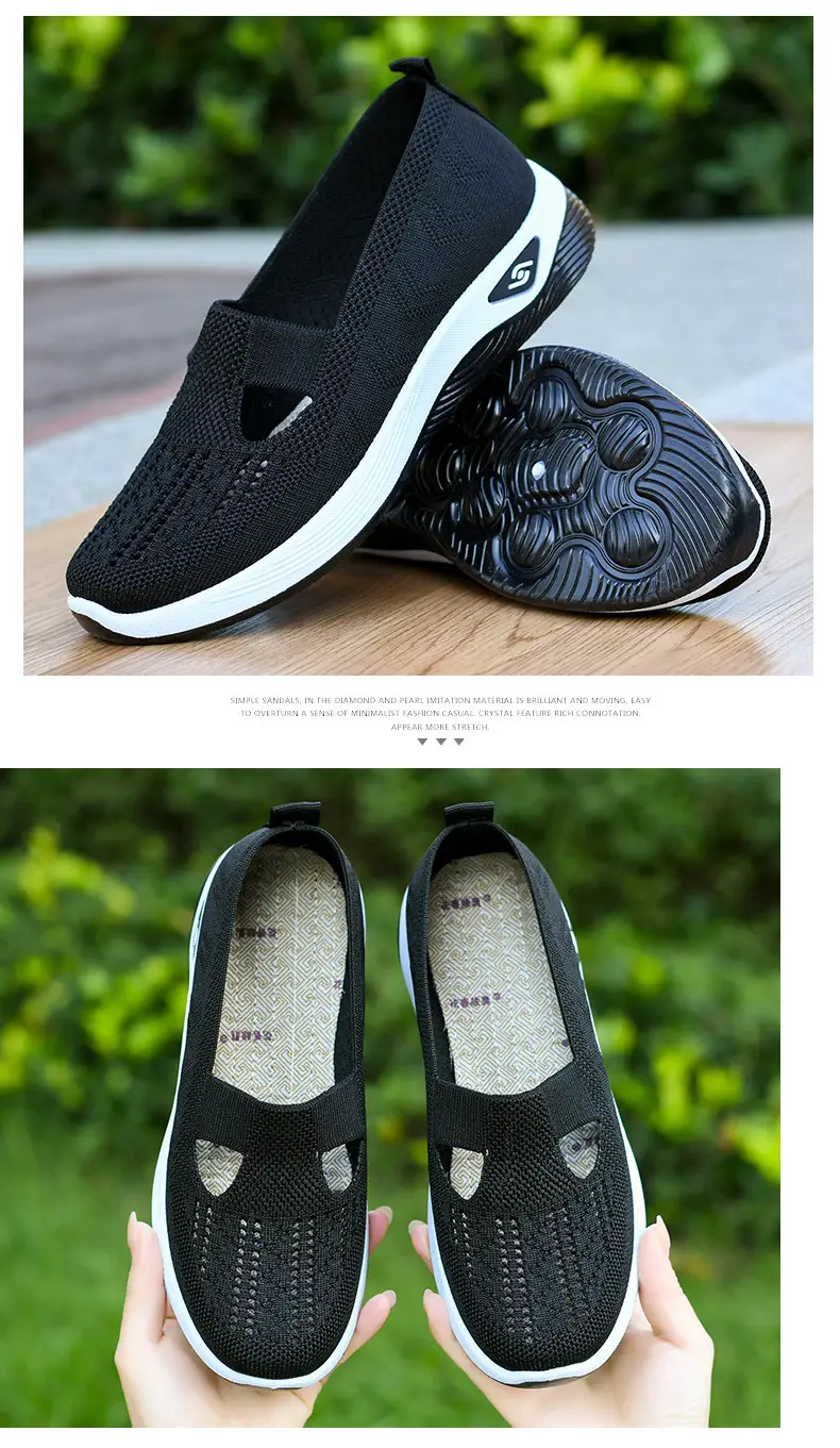 Cross-border generation hair plus size women's shoes breathable comfortable shoes wholesale middle-aged and elderly mother shoes casual mesh shoes children — feature 11