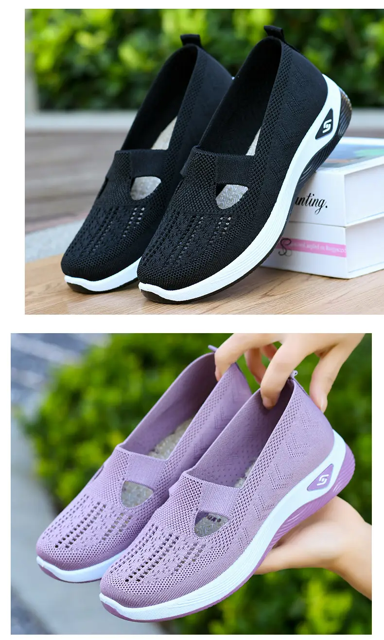 Cross-border generation hair plus size women's shoes breathable comfortable shoes wholesale middle-aged and elderly mother shoes casual mesh shoes children — feature 12