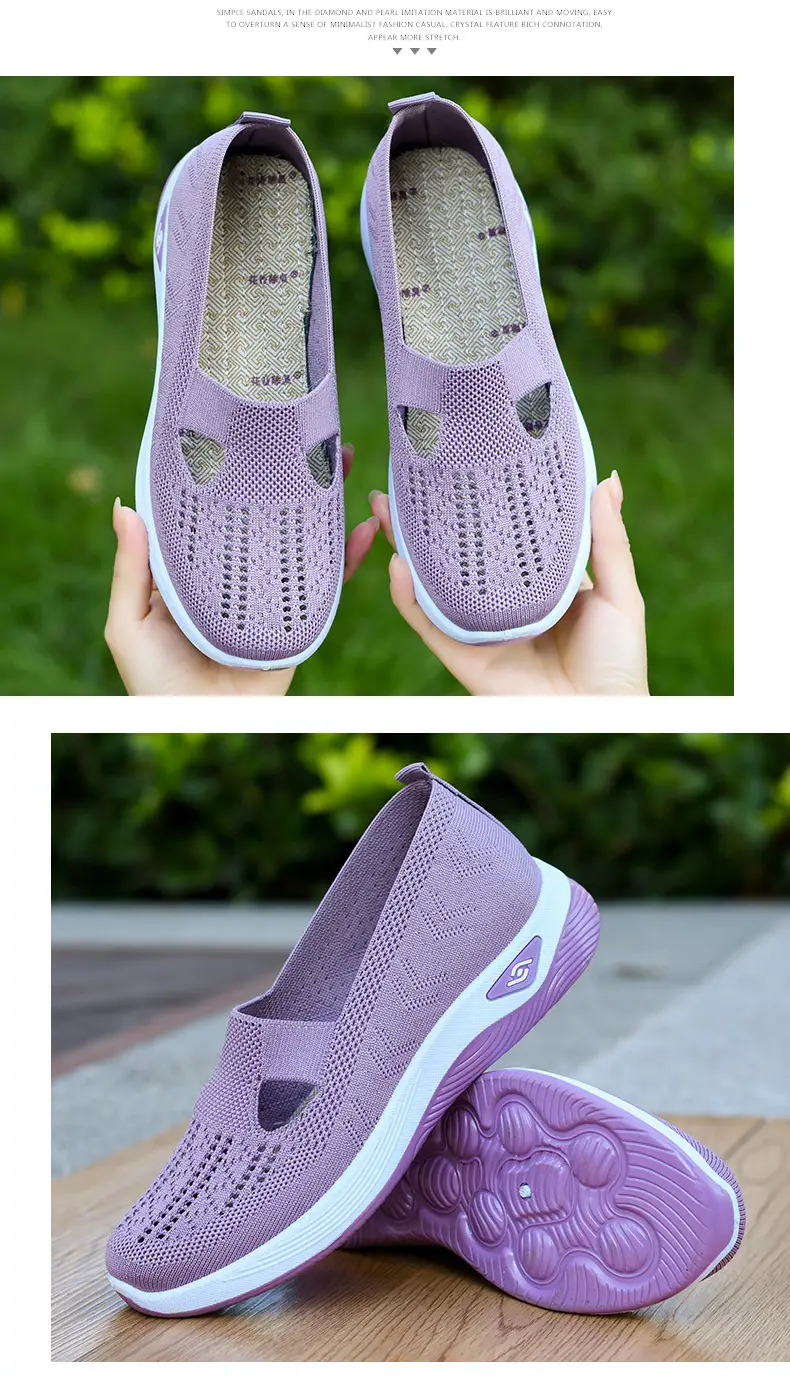 Cross-border generation hair plus size women's shoes breathable comfortable shoes wholesale middle-aged and elderly mother shoes casual mesh shoes children — feature 13