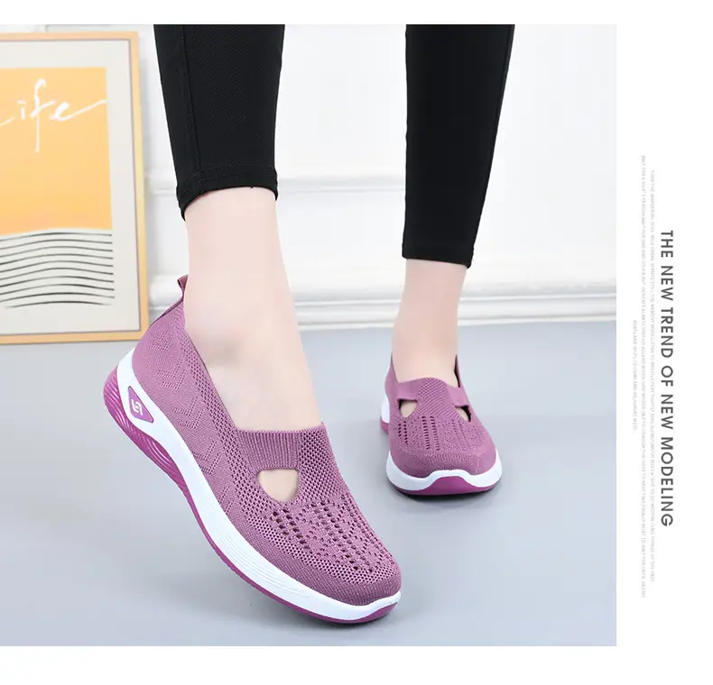 Cross-border generation hair plus size women's shoes breathable comfortable shoes wholesale middle-aged and elderly mother shoes casual mesh shoes children — feature 15