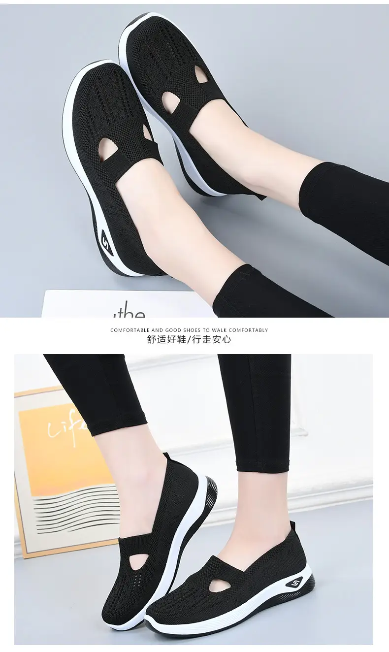 Cross-border generation hair plus size women's shoes breathable comfortable shoes wholesale middle-aged and elderly mother shoes casual mesh shoes children — feature 16