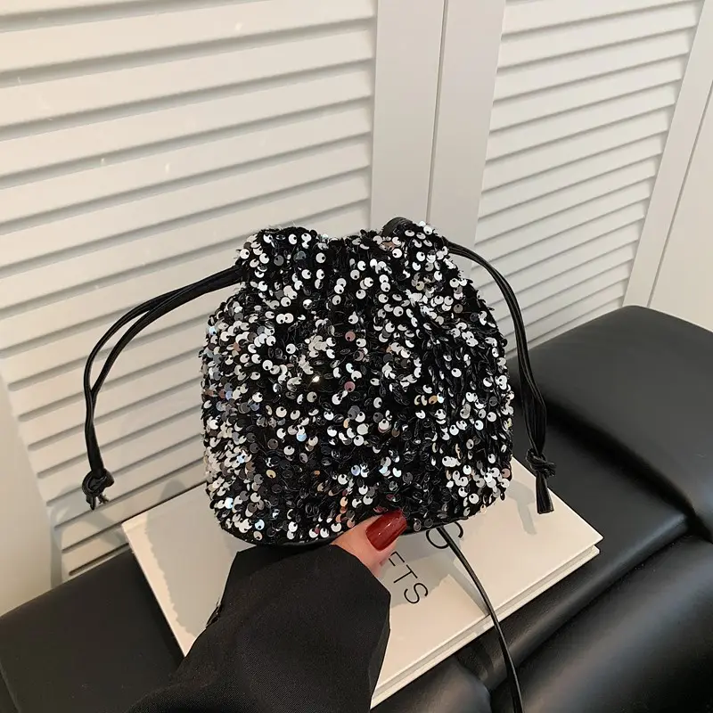 Sequined Crossbody Bag for Women 2025