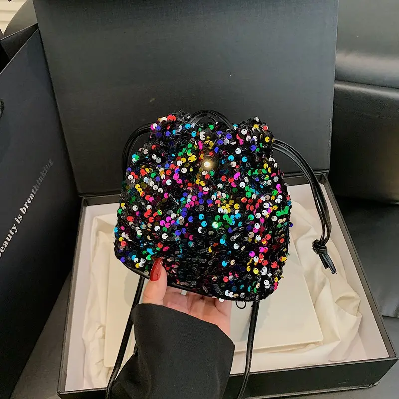 Sequined Crossbody Bag for Women 2025